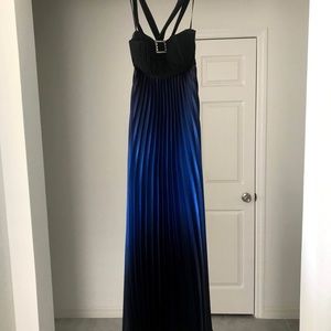 Black and Blue Prom Dress